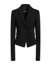 Patrizia Pepe Woman Blazer Black Size 10 Viscose, Polyamide, Elastane In Black