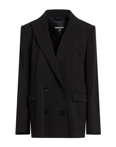 Patrizia Pepe Woman Blazer Black Size 12 Polyester, Elastane