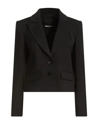 Patrizia Pepe Woman Blazer Black Size 2 Polyester, Elastane