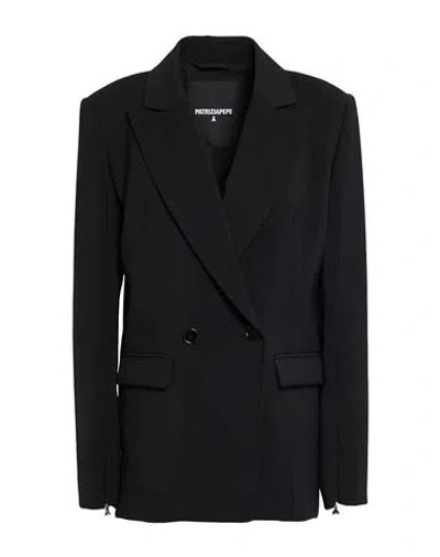 Patrizia Pepe Woman Blazer Black Size 2 Polyester, Elastane