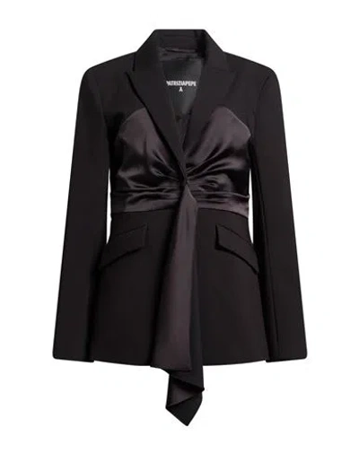 Patrizia Pepe Woman Blazer Black Size 2 Polyester, Viscose, Elastane