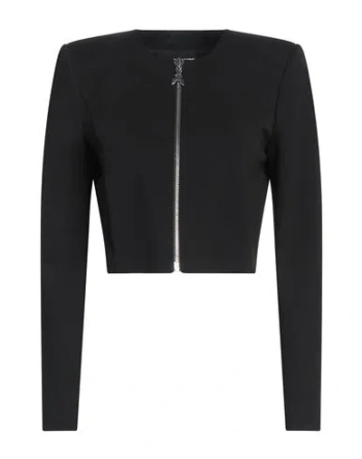 Patrizia Pepe Woman Blazer Black Size 2 Viscose, Polyamide, Elastane, Polyester In Black
