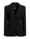 Patrizia Pepe Woman Blazer Black Size 4 Polyester, Elastane