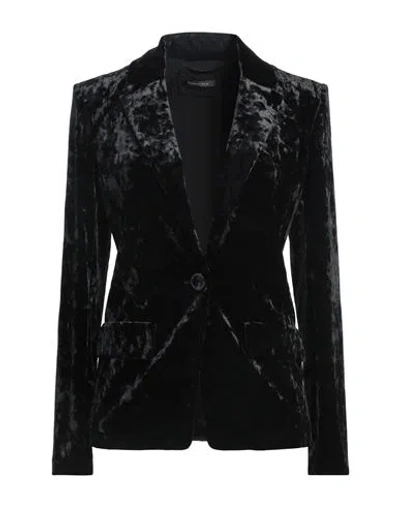 Patrizia Pepe Woman Blazer Black Size 8 Polyester, Elastane