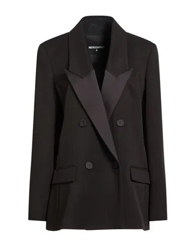 Patrizia Pepe Woman Blazer Black Size 8 Polyester, Elastane