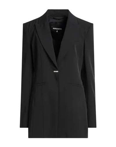 Patrizia Pepe Woman Blazer Black Size 10 Polyester, Elastane