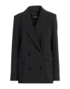 Patrizia Pepe Woman Blazer Black Size 10 Polyester, Elastane In Black