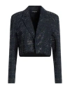 Patrizia Pepe Woman Blazer Blue Size 10 Cotton, Elastane In Blue