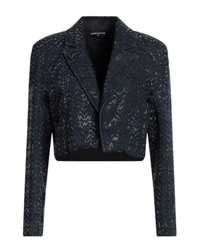 Patrizia Pepe Woman Blazer Blue Size 10 Cotton, Elastane