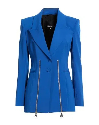 Patrizia Pepe Woman Blazer Blue Size 2 Polyester, Elastane