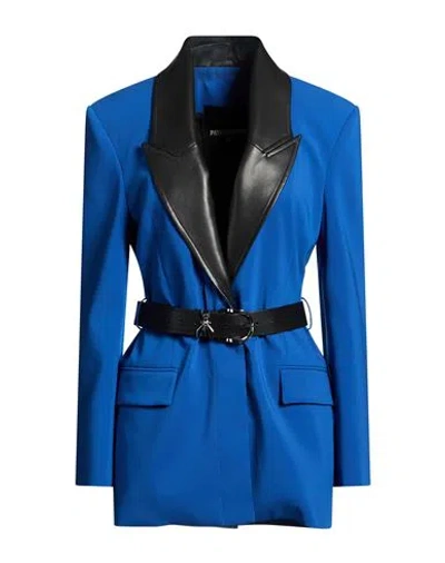 Patrizia Pepe Contrasting-collar Blazer In Blue