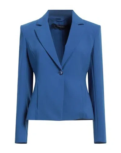 Patrizia Pepe Woman Blazer Blue Size 10 Polyester, Elastane