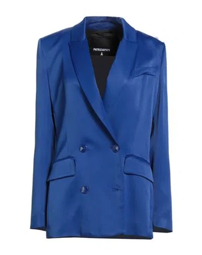 Patrizia Pepe Woman Blazer Blue Size 8 Viscose, Elastane