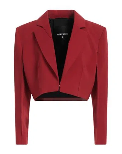 Patrizia Pepe Woman Blazer Brick Size 8 Polyester, Elastane In Red