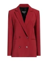 Patrizia Pepe Woman Blazer Brick Red Size 6 Polyester, Elastane