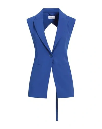 Patrizia Pepe Woman Blazer Bright Blue Size 4 Polyester, Elastane