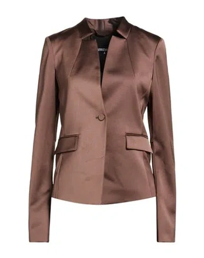 Patrizia Pepe Woman Blazer Chocolate Brown Size 10 Polyester