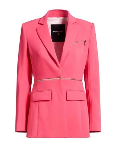 Patrizia Pepe Woman Blazer Coral Size 12 Polyester, Elastane In Red