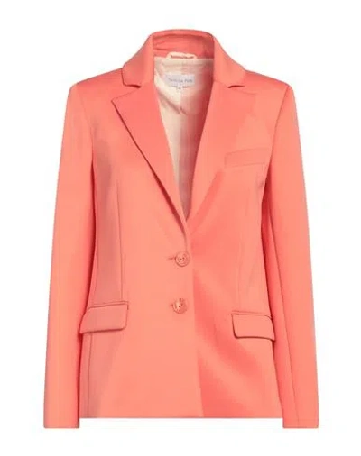 Patrizia Pepe Woman Blazer Coral Size 4 Polyester, Elastane In Red