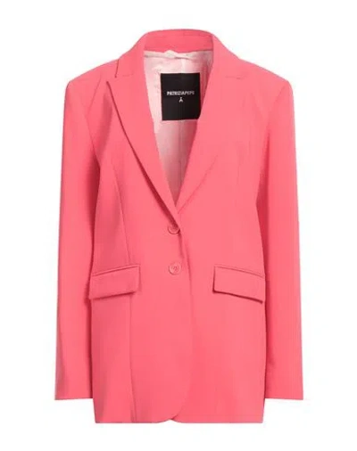 Patrizia Pepe Woman Blazer Coral Size 8 Polyester, Elastane In Red