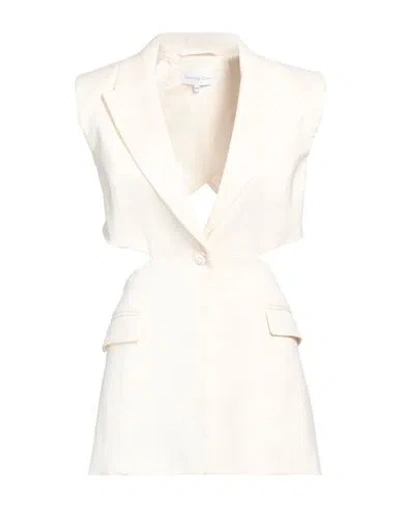 Patrizia Pepe Woman Blazer Cream Size 4 Polyester, Elastane In White