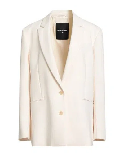 Patrizia Pepe Buttoned Twill Blazer For Women In White