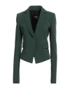 Patrizia Pepe Woman Blazer Dark Green Size 6 Polyester, Elastane