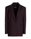 Patrizia Pepe Woman Blazer Deep Purple Size 8 Polyester, Viscose, Elastane