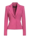 Patrizia Pepe Woman Blazer Fuchsia Size 10 Polyester, Elastane In Pink