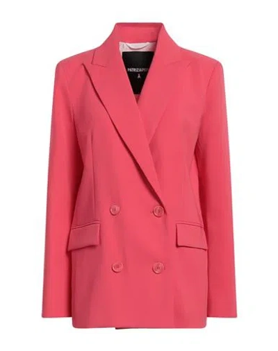 Patrizia Pepe Woman Blazer Fuchsia Size 8 Polyester, Elastane In Pink
