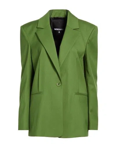 Patrizia Pepe Woman Blazer Green Size 6 Polyester, Viscose, Elastane