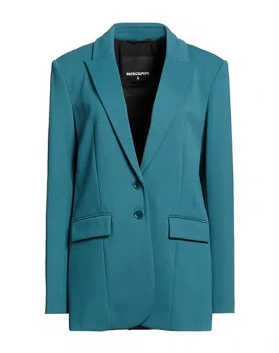 Patrizia Pepe Woman Blazer Green Size 6 Viscose, Polyamide, Elastane