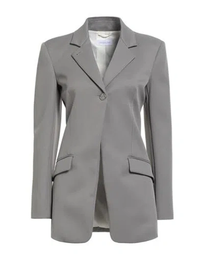 Patrizia Pepe Woman Blazer Grey Size 10 Polyester, Elastane