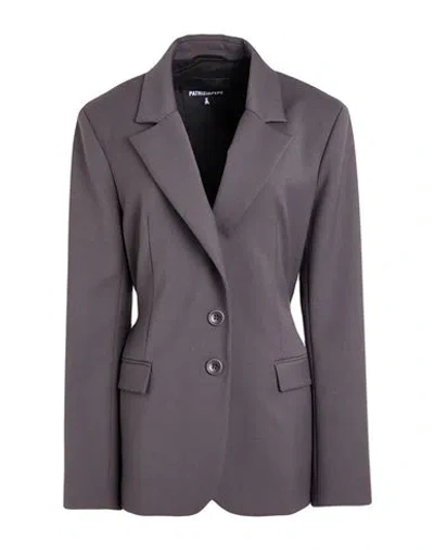 Patrizia Pepe Woman Blazer Grey Size 10 Polyester, Viscose, Elastane In Gray