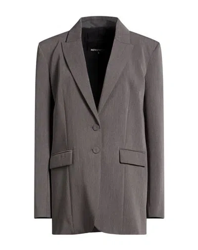 Patrizia Pepe Woman Blazer Grey Size 10 Polyester, Viscose, Elastane In Gray
