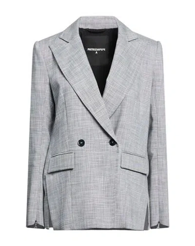 Patrizia Pepe Woman Blazer Grey Size 2 Polyester, Viscose, Elastane In Gray