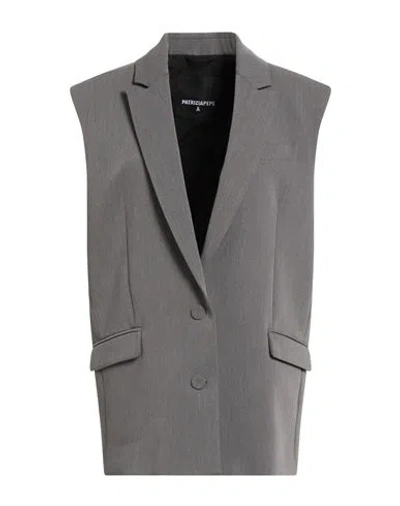 Patrizia Pepe Woman Blazer Grey Size 4 Polyester, Viscose, Elastane In Gray