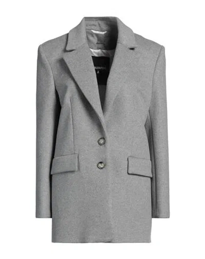 Patrizia Pepe Woman Blazer Grey Size 6 Wool, Polyamide