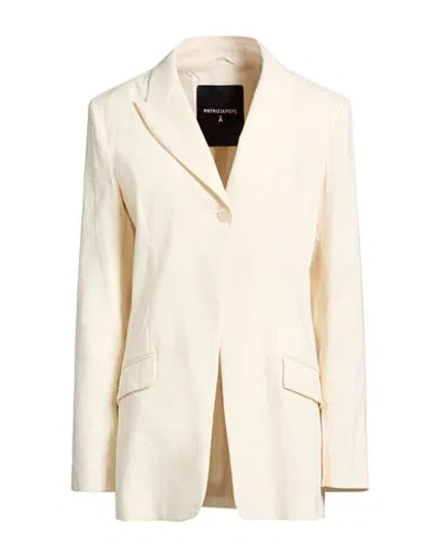 Patrizia Pepe Woman Blazer Ivory Size 10 Linen, Polyamide In Pink