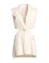 Patrizia Pepe Woman Blazer Ivory Size 10 Linen, Polyamide In White