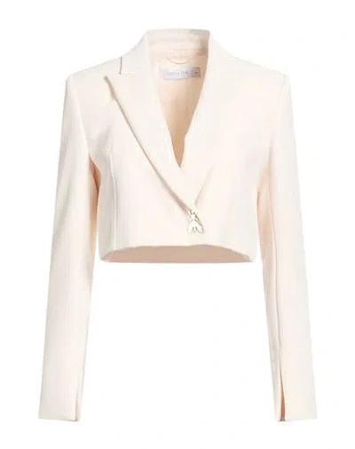 Patrizia Pepe Woman Blazer Ivory Size 4 Polyacrylic, Elastane In Pink
