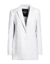 Patrizia Pepe Woman Blazer Light Grey Size 10 Polyester, Viscose, Elastane, Glass