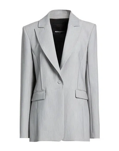 Patrizia Pepe Woman Blazer Light Grey Size 10 Polyester, Viscose, Elastane In Gray