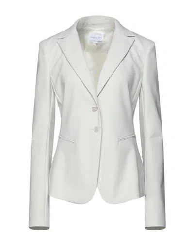 Patrizia Pepe Woman Blazer Light Grey Size 2 Cotton, Polyamide, Elastane