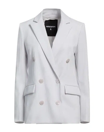 Patrizia Pepe Woman Blazer Light Grey Size 4 Polyester, Elastane