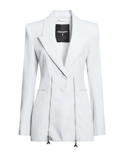 Patrizia Pepe Woman Blazer Light Grey Size 6 Polyester, Elastane