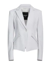 Patrizia Pepe Woman Blazer Light Grey Size 6 Polyester, Elastane