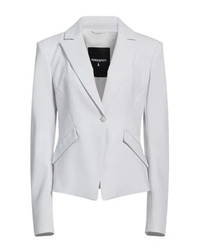 Patrizia Pepe Woman Blazer Light Grey Size 6 Polyester, Elastane