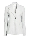 Patrizia Pepe Woman Blazer Light Grey Size 8 Polyester, Elastane In Black