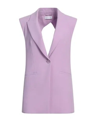 Patrizia Pepe Woman Blazer Lilac Size 6 Polyester, Elastane In Purple